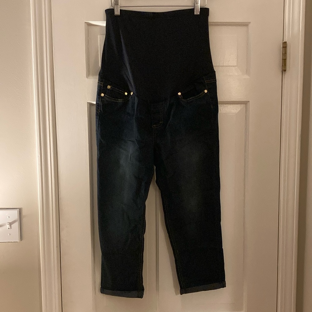 Times two maternity jeans size M, cropped/Capri length